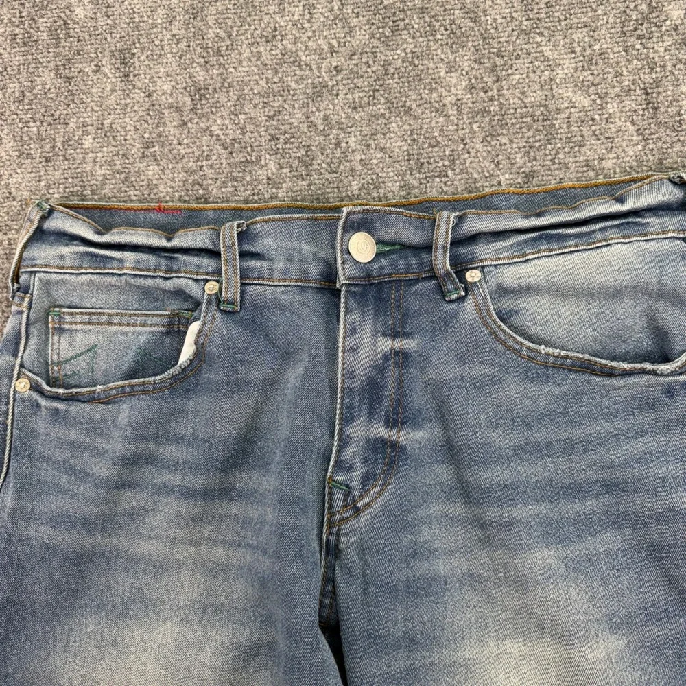 True Religion Jeans Mens 33 (Fits 35x31) Blue Ricky Relaxed Straight Medium Wash